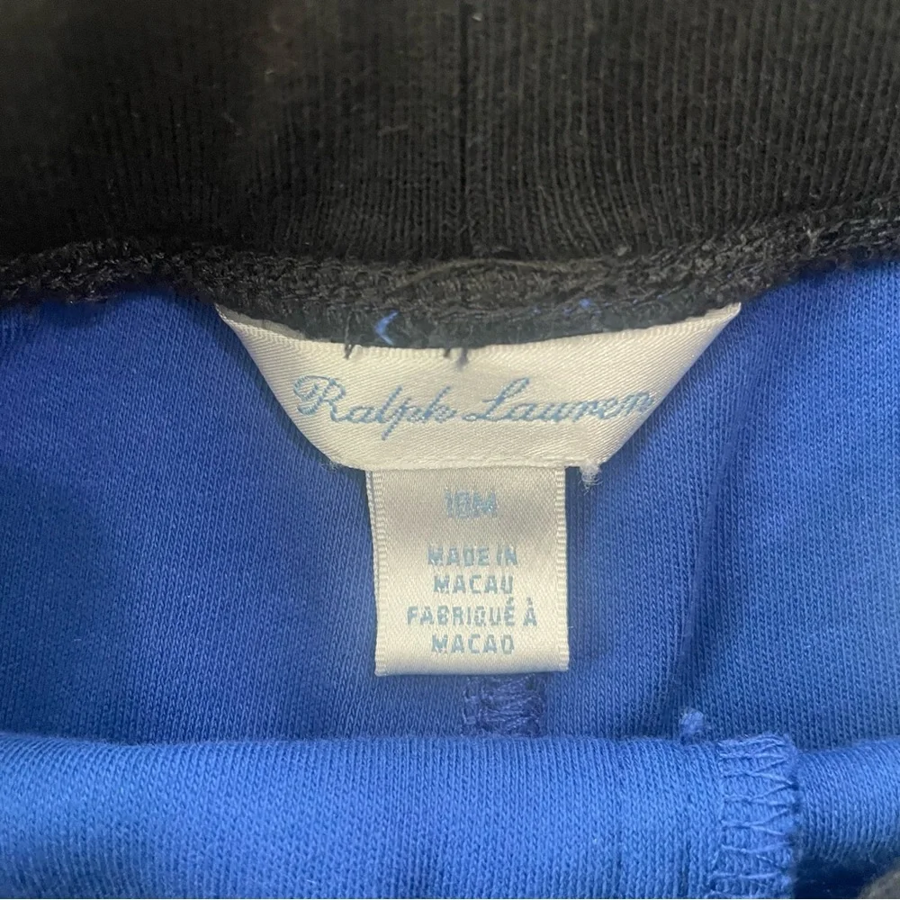 New Ralph Lauren Classic Blue Check Interlock Two Piece Baby Boys Set